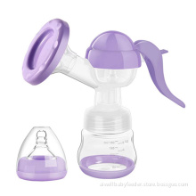 Silicone manual anti-backflow breast pump with lid